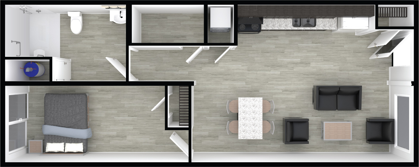 1 (Accessible) Bedroom Floorplan - NOW Housing